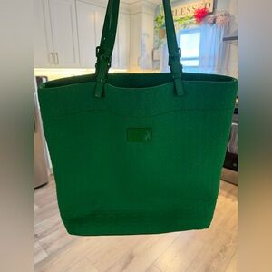 Michael Kors Green Tote Bag MK Monogram Large Shoulder Bag